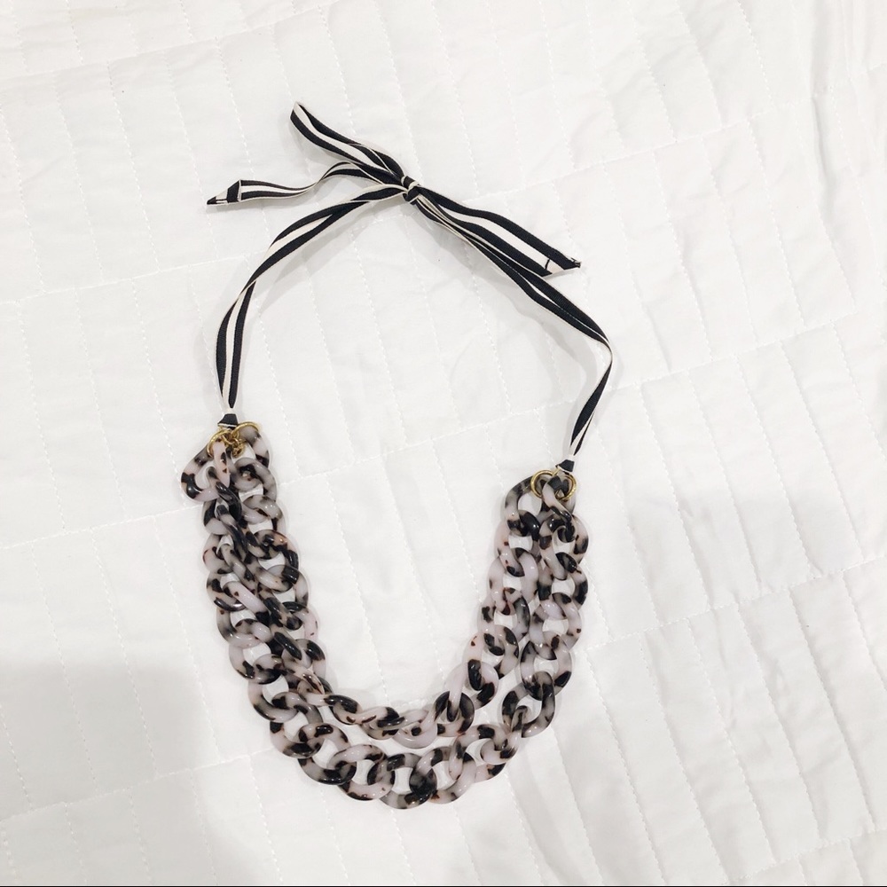 J. Crew Tortoiseshell Ribbon Necklace